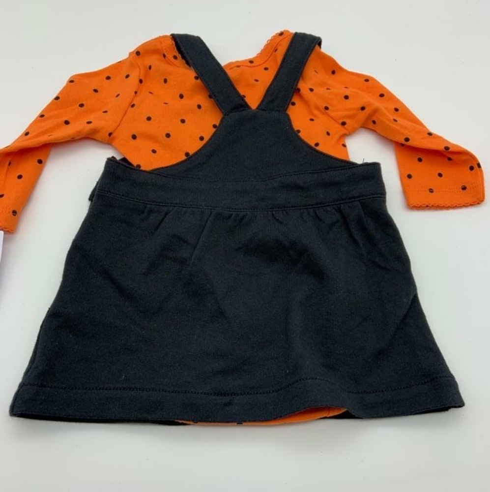 Carter's Halloween Dress Girl Black Orange Sz: 6M - Picture 5 of 6